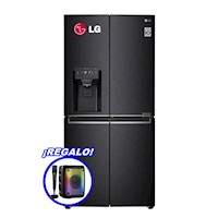 Refrigeradora LG French Door 426L Door in Door LM57SDT Negro Mate + Parlante Portátil Eversound EV 5003 de REGALO